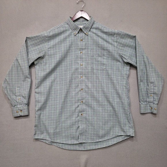 L.L. Bean Other - LL Bean Men's Green Plaid Traditional Fit Long Sleeve Button Up Shirt Sz XLT